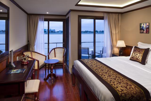 All staterooms aboard AmaDara feature both French and full step-out balconies. Photo courtesy of AmaWaterways.