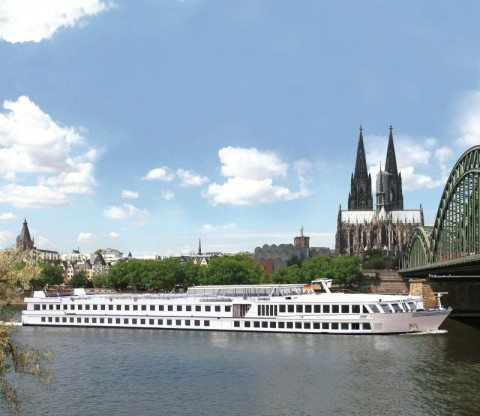 River Ambassador on the Rhine River in Cologne, Germany. 