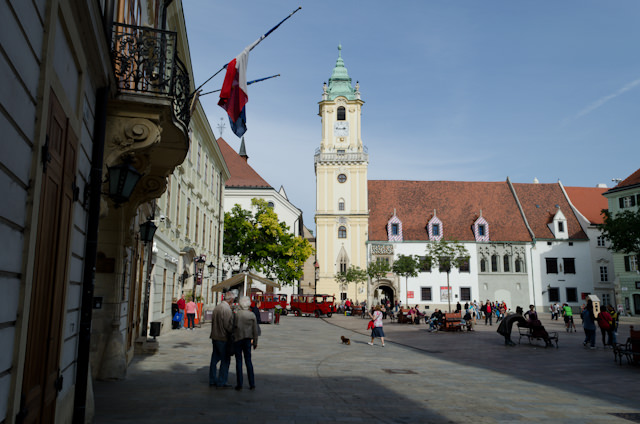 Bratislava's "Old Town" is a wonderful, pedestrian-only section of the city. Photo © 2012 Aaron Saunders