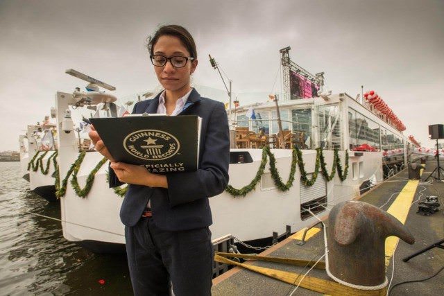 A Guinness World Records' adjudicator certified today's christening event as "The Most Ships Inaugurated in One Day by One Company."