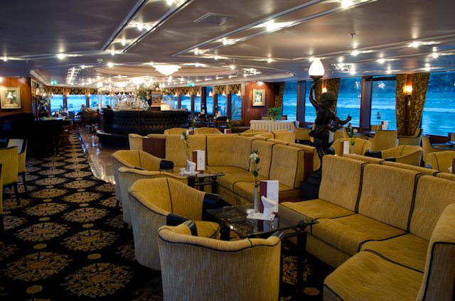 The interiors aboard Tauck's river cruise ships reflect a soothing, old-world elegance. Photo © 2012 Aaron Saunders