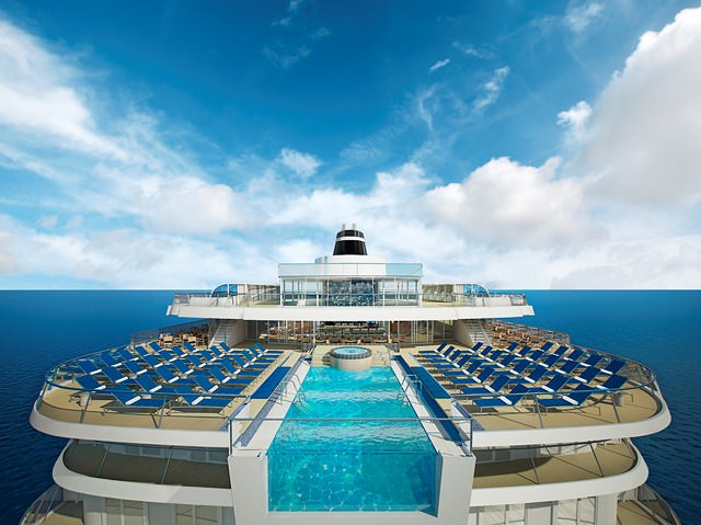 Viking Star will feature the industry's first Infinity Pool. Rendering courtesy of Viking Cruises