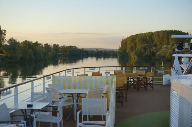 Cruising the Saône river on Monday night in southern France on A-ROSA Stella. @ 2013 Ralph Grizzle