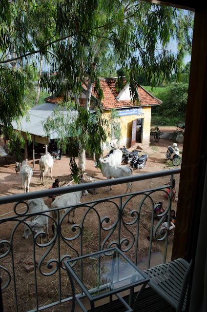 The scene in Kampong Tralach, as viewed from my balcony. Photo © 2013 Aaron Saunders