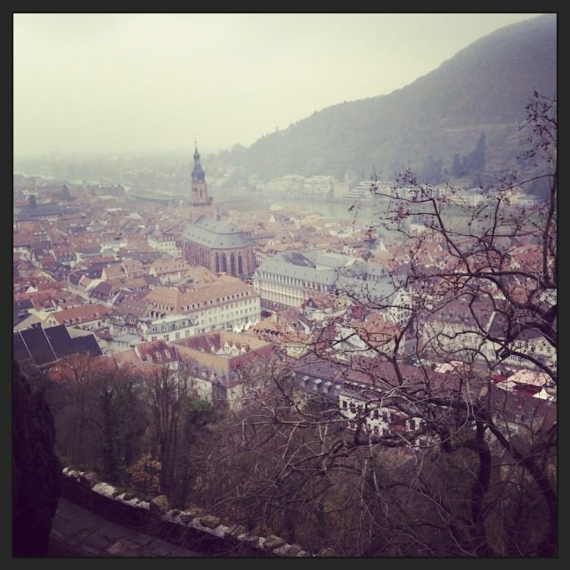 Heidelberg, as seen from Heidelberg Castle. © 2013 Ralph Grizzle