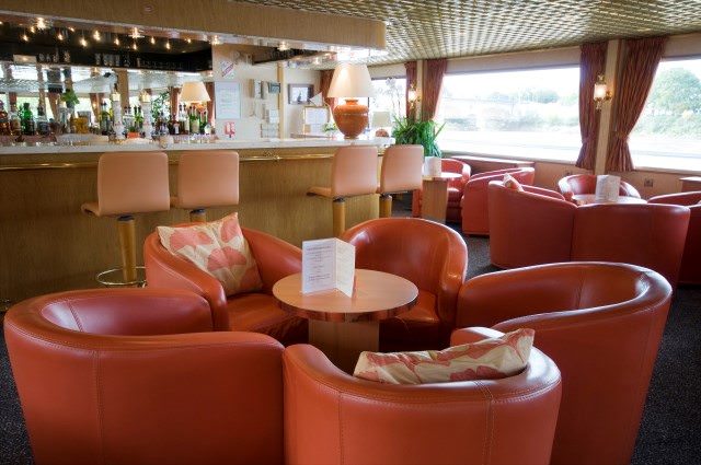 The main Lounge aboard Princesse d'Aquitaine. Photo courtesy of CroisiEurope