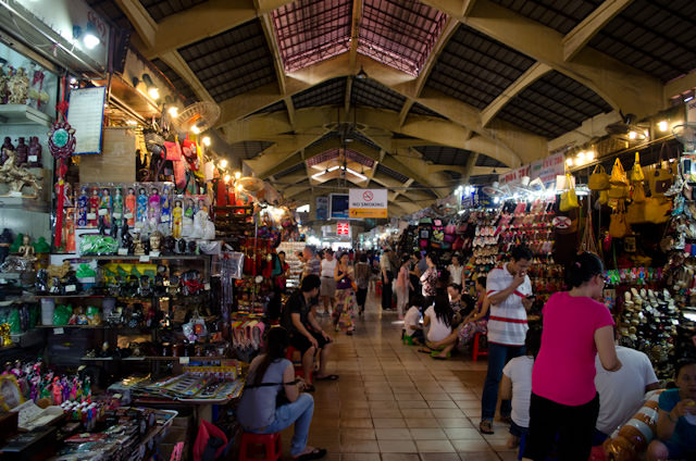 Entering Saigon's famous Central Market, which is one of the oldest in the city. Photo © 2013 Aaron Saunders