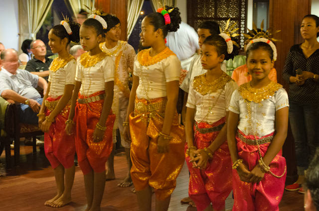 A performance onboard the AmaLotus by some young Cambodian Khmer girls lifted everyone's spirits. Photo © 2013 Aaron Saunders