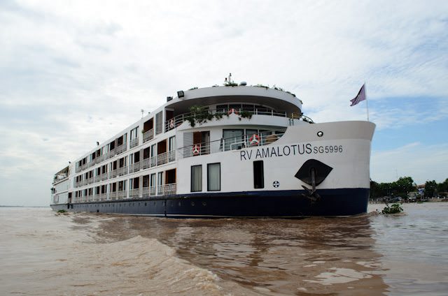 River cruise lines can have different beverage policies for cruises sailing to different regions of the world. Shown here is AmaWaterways' AmaLotus. Photo © 2013 Aaron Saunders