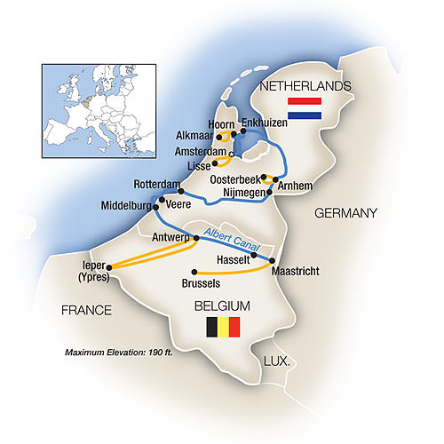 Tauck's Belgium and Holland itinerary will take us on a journey through history. Illustration courtesy of Tauck