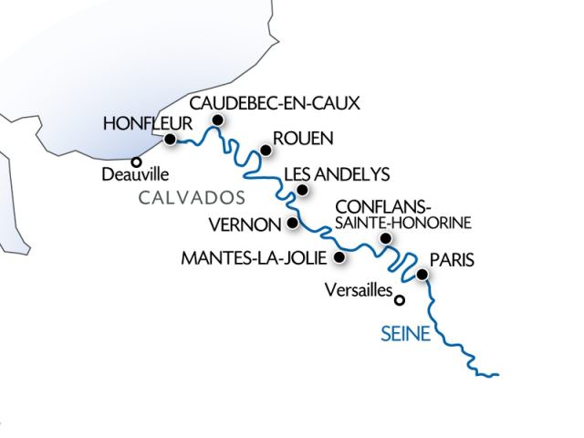 CroisiEurope's Seine itinerary will take River Cruise Advisor's Ralph Grizzle to the beaches of Normandy and back. Illustration courtesy of CroisiEurope.