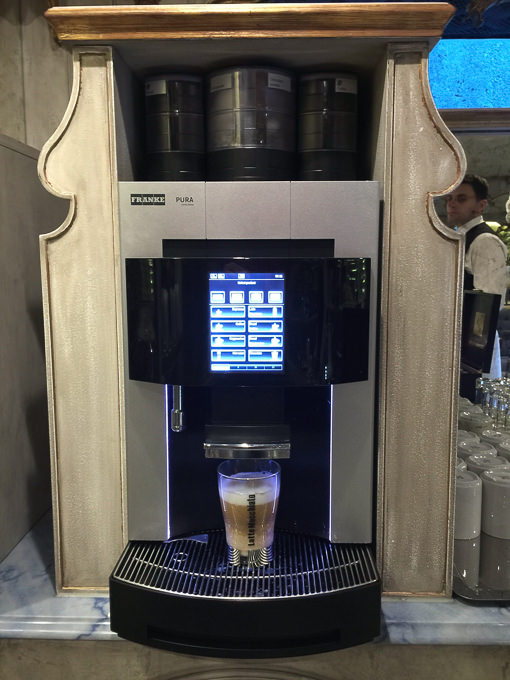 Uniworld's coffee machine. © 2015 Ralph Grizzle