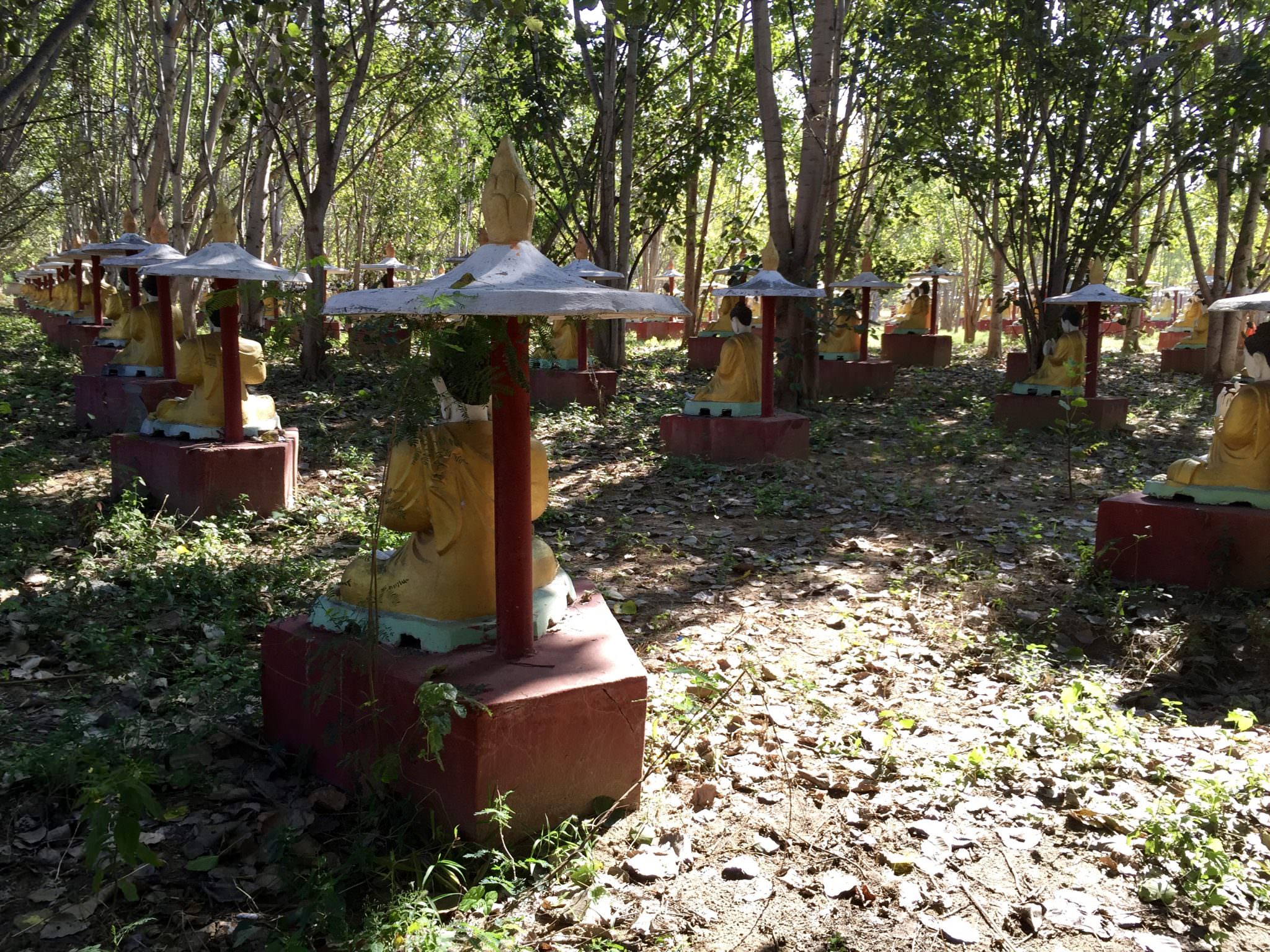Row upon row upon row of Buddha statues. © 2015 Gail Jessen