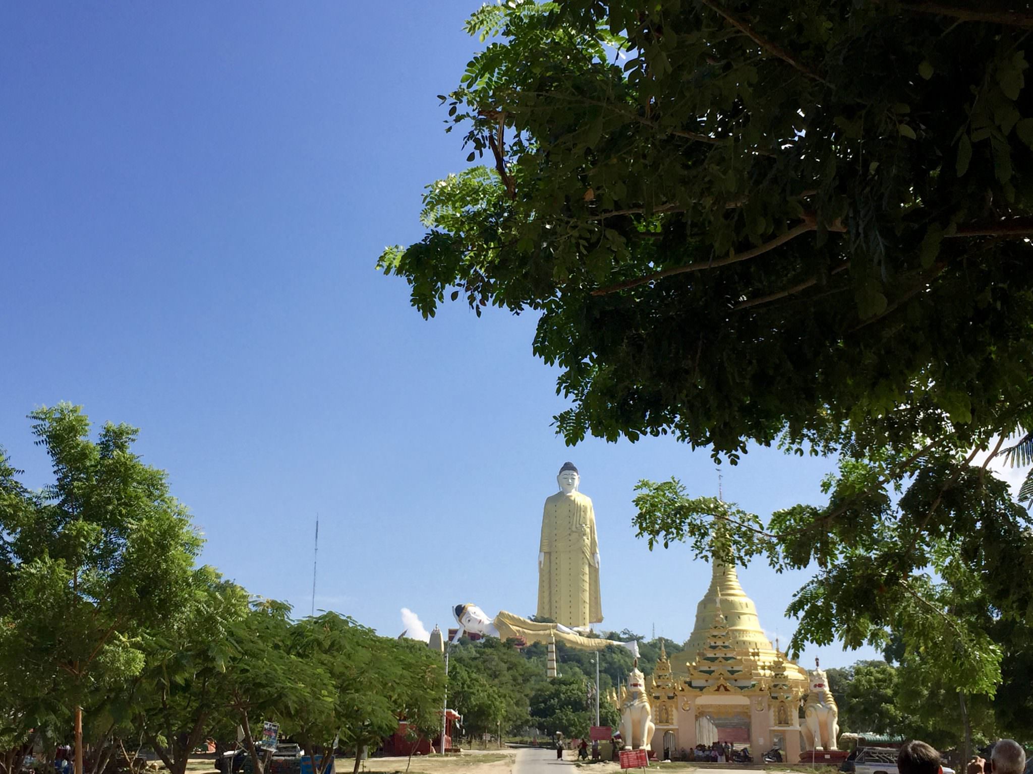 The Monywa buddhas, currently the largest Buddha statues in the world. © 2015 Gail Jessen