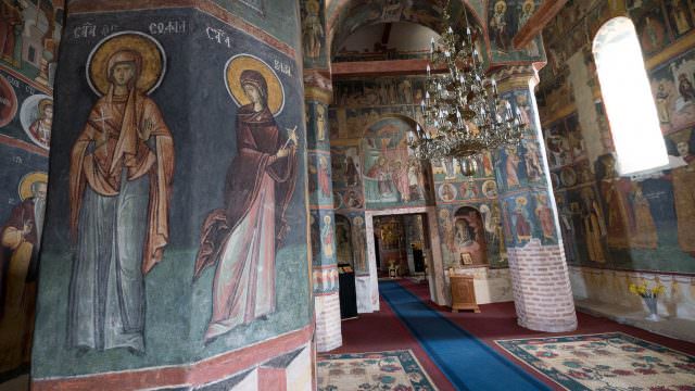 Inside Snagov Monastery