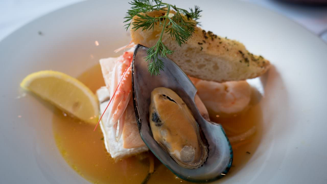 Made with fresh seafood from the region, bouillabaisse. © 2016 Ralph Grizzle