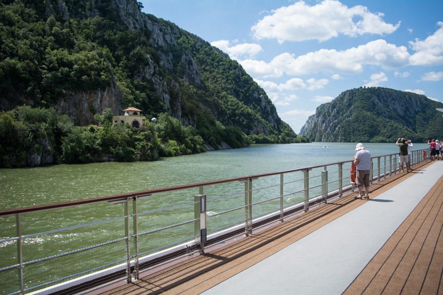 Sailing the famous Iron Gates of the Danube aboard Viking River Cruises' Viking Embla. Photo © 2016 Aaron Saunders