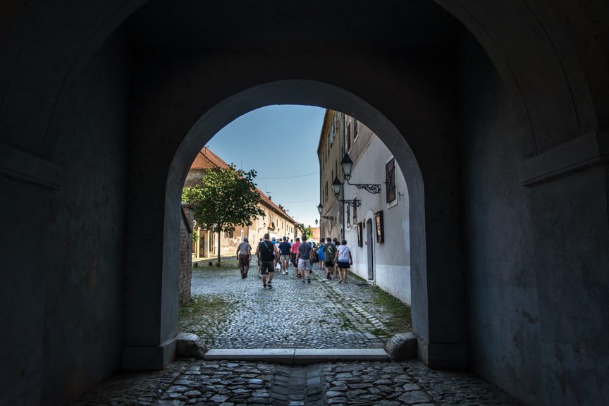 The streets of Osijek's historic Old Town, as seen on our included tour with Viking River Cruises today. Photo ©  2016 Aaron Saunders