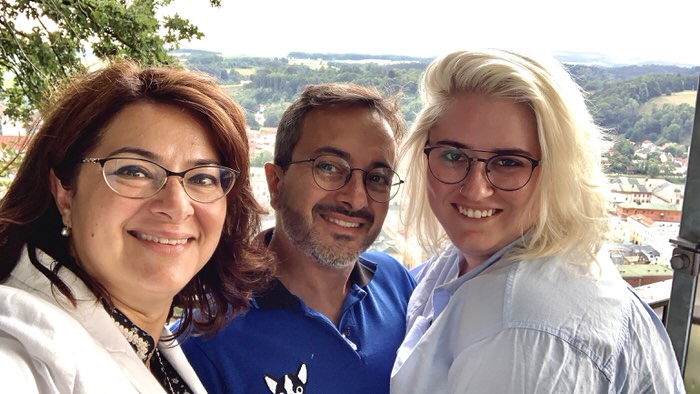 In Passau with Maddy and Leo. © 2019 Britton Frost